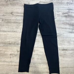 LUUKAA Women's US 6 Black Leggings Raw Hem Stretch Made in Turkey